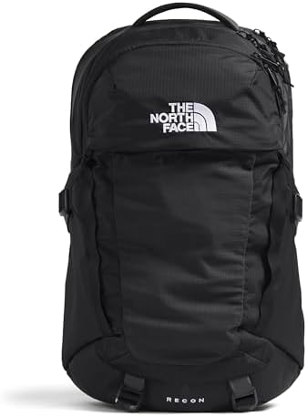 The North Face Recon Everyday Laptop Backpack   Daypack with Water Repellent Finish  16 Laptop Sleeve  2 Water Bottle Pockets  TNF Black/TNF Black NPF  One Size