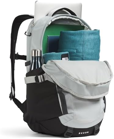 The North Face Recon Everyday Laptop Backpack   Daypack with Water Repellent Finish  16 Laptop Sleeve  2 Water Bottle Pockets  TNF Black/TNF Black NPF  One Size