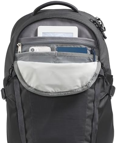 THE NORTH FACE Recon Everyday Backpack | Acabado repelente de mochila, funda para laptop de 16 pulgadas, 2 bolsillos para botella de agua, Gris Asfalto Jaspeado Claro/Tnf Negro-npf, Tamaño único