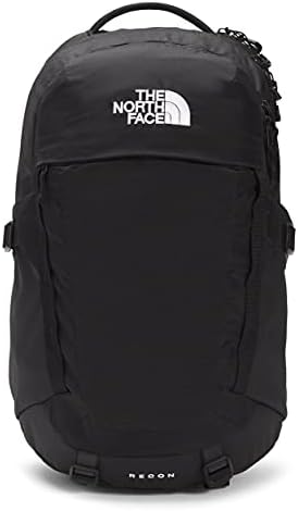 THE NORTH FACE Recon Everyday Backpack | Acabado repelente de mochila, funda para laptop de 16 pulgadas, 2 bolsillos para botella de agua, Gris Asfalto Jaspeado Claro/Tnf Negro-npf, Tamaño único