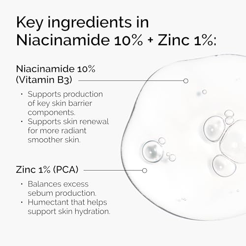 The Ordinary The Ordinary Niacinamide 10% + Zinc 1%, Smoothing Serum for Blemish-Prone Skin