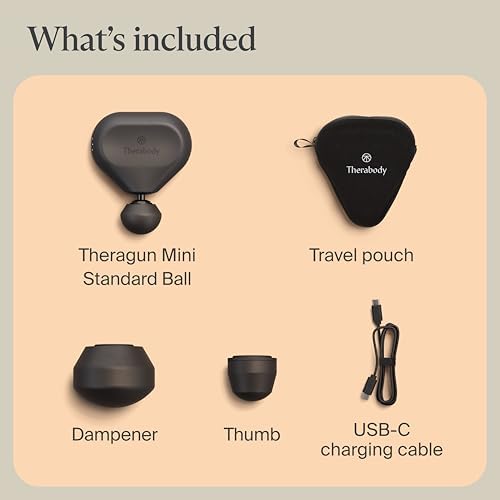 TheraGun Mini  3rd Generation  by Therabody   Ultra Portable Massage Gun and Travel Essential for Fast  Effective Pain and Tension Relief Anywhere  Black