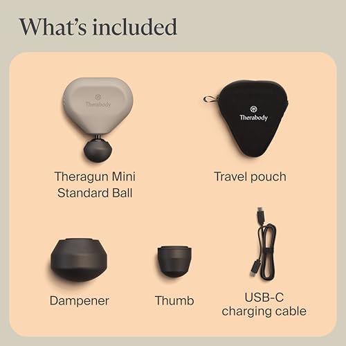 TheraGun Mini  3rd Generation  by Therabody   Ultra Portable Massage Gun and Travel Essential for Fast  Effective Pain and Tension Relief Anywhere  Black