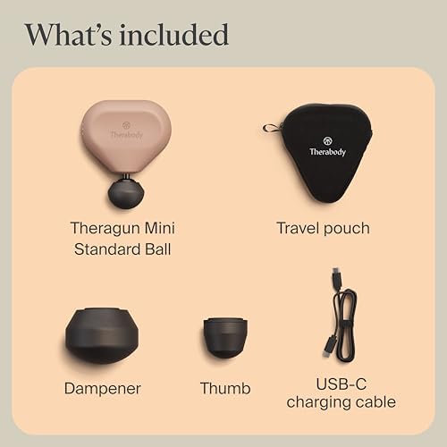 TheraGun Mini  3rd Generation  by Therabody   Ultra Portable Massage Gun and Travel Essential for Fast  Effective Pain and Tension Relief Anywhere  Black