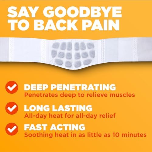 ThermaCare Advanced Back & Hip HeatWraps  Long Lasting  Disposable Heat Therapy for Lower Back Pain  Muscle Soreness  & Herniated Discs  Drug Free  L XL  Pack of 10