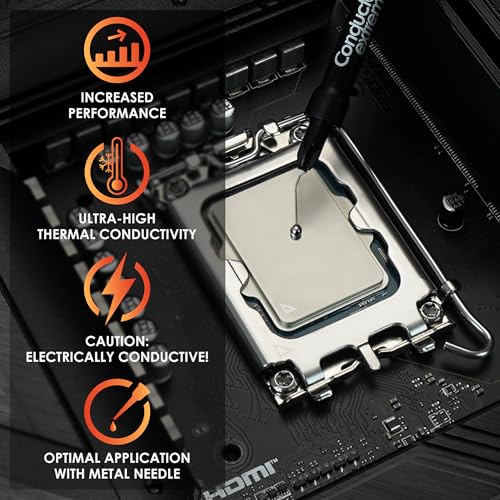 Thermal Grizzly Conductonaut Extreme   5 Gram   Ultra High Performance Liquid Metal Compound Thermal Paste for Superior CPU/GPU/Console Cooling   Made in Germany
