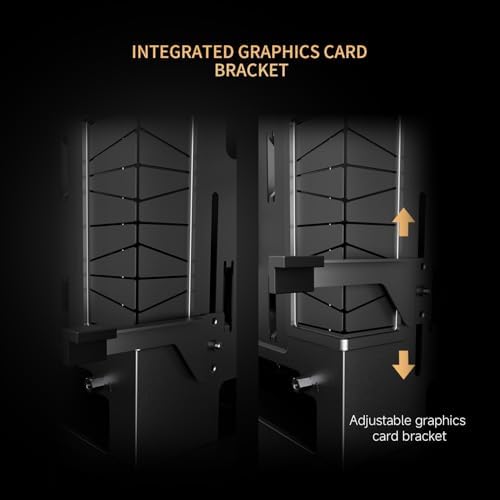 Thermalright A70 ARGB Black ATX Gaming Case Three Sided Column Free Glass 8 CPU Fan Slots   Four Way Airflow Tool Free Quick Release Vertical Graphics Card Mounting Anti Fall Panoramic Light Strip