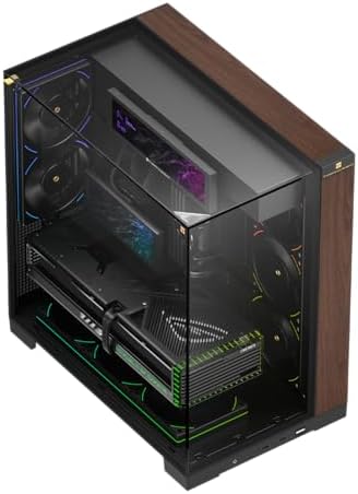 Thermalright A70 ARGB Black ATX Gaming Case Three Sided Column Free Glass 8 CPU Fan Slots   Four Way Airflow Tool Free Quick Release Vertical Graphics Card Mounting Anti Fall Panoramic Light Strip