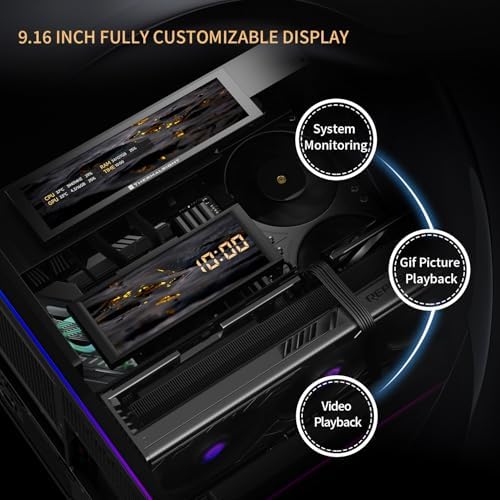 Thermalright A70 Vision ATX Gaming case  Three Sides Without Stands Panoramic Glass Panel  8 Fan Slots  Tower Style Computer case  Equipped with Type C Interface  Comes with a 9 16 inch LCD Display  