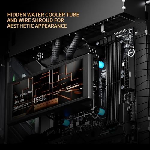 Thermalright A70 Vision ATX Gaming case  Three Sides Without Stands Panoramic Glass Panel  8 Fan Slots  Tower Style Computer case  Equipped with Type C Interface  Comes with a 9 16 inch LCD Display  