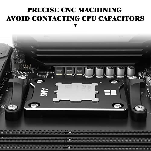 Thermalright ASF-Black AM5 Soporte de CPU, Marco de Fijación Correctivo Anti-Doblado, Montura Completa Fija Sin Marcado, Marco de Contacto Anti-Doblado AM5, Enfriador de CPU Estándar