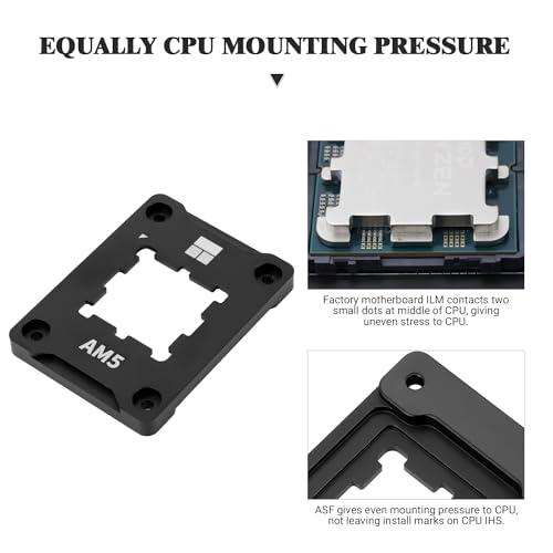 Thermalright ASF Black V2 AM5 CPU Holder  AM5 Safety Fixed Frame  AM5 Secure Frame  Corrective Anti Bending Fixing Frame  AM5 Anti Bending Contact Frame CPU Cooler Standard Black