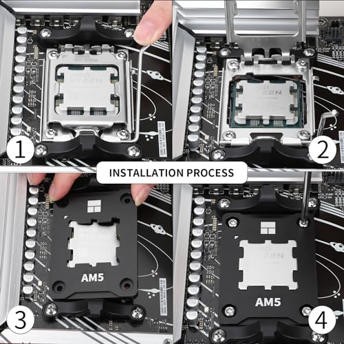 Thermalright ASF Black V2 AM5 CPU Holder  AM5 Safety Fixed Frame  AM5 Secure Frame  Corrective Anti Bending Fixing Frame  AM5 Anti Bending Contact Frame CPU Cooler Standard Black