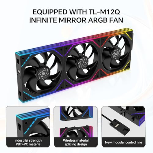 Thermalright FW360 SE ARGB V2 360mm AIO CPU Cooler  2 LCD Screen  TL M12Q 2000RPM Daisy Chain Fans  for AM4/AM5 & Intel LGA 1700/1851  Black