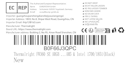 Thermalright FW360 SE ARGB V2 360mm AIO CPU Cooler  2 LCD Screen  TL M12Q 2000RPM Daisy Chain Fans  for AM4/AM5 & Intel LGA 1700/1851  Black