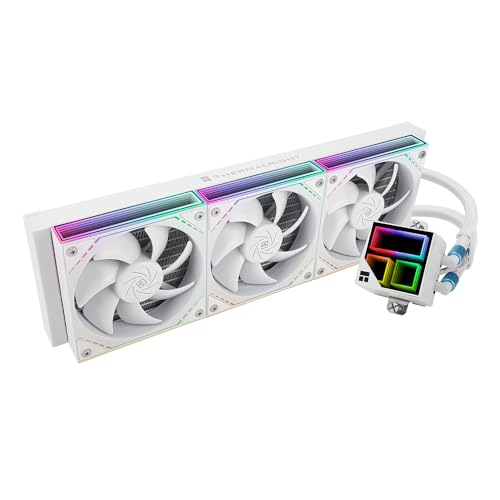 Thermalright Frozen Infinity 360 White Liquid CPU Cooler Triple PWM Fans with 2000RPM Desktop CPU Aio Cooler for AM4/AM5&Intel LGA1150/1151/1200/2011/1700/1851 Infinity Mirror PC CPU Water Cooler
