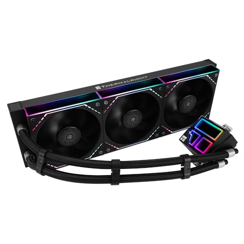 Thermalright Frozen Infinity 360 White Liquid CPU Cooler Triple PWM Fans with 2000RPM Desktop CPU Aio Cooler for AM4/AM5&Intel LGA1150/1151/1200/2011/1700/1851 Infinity Mirror PC CPU Water Cooler