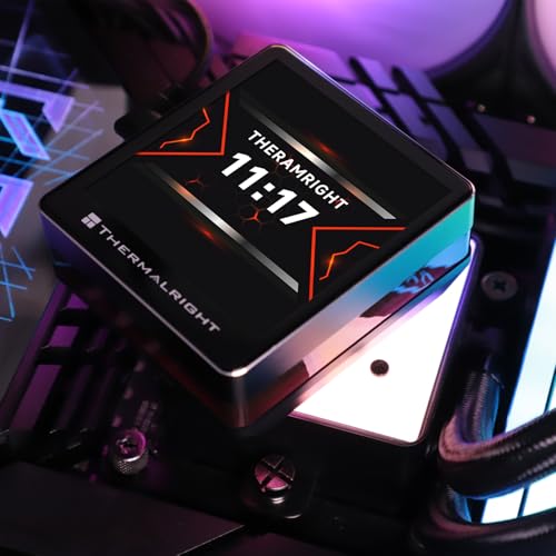 Thermalright Grand Vision 360 ARGB White AIO CPU Liquid Cooler IPS LCD Screen with 480x480 Resolution for AM5/Intel LGA1851/1700  3 4 inch Magnet Absorbent LCD Screen for Images  White