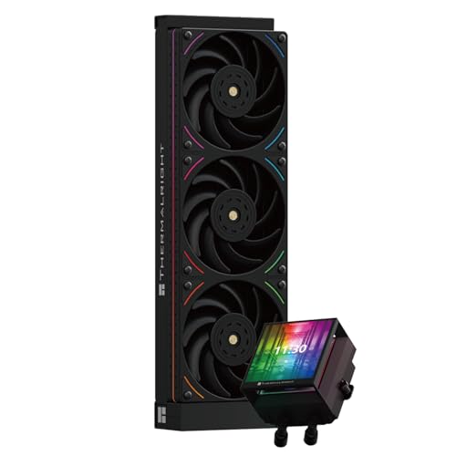 Thermalright Hyper Vision 360 UB ARGB Black CPU AIO Cooler 360mm Radiator  Magnetic Panel IPS LCD Screen with 480x480 Resolution for AM4/AM5;Intel LGA1851/1700 3 95in Screen High Performance Pump