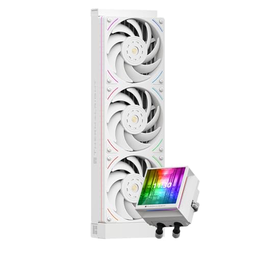 Thermalright Hyper Vision 360 UB ARGB Black CPU AIO Cooler 360mm Radiator  Magnetic Panel IPS LCD Screen with 480x480 Resolution for AM4/AM5;Intel LGA1851/1700 3 95in Screen High Performance Pump