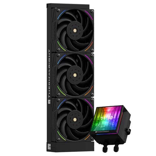 Thermalright Hyper Vision 360 UB ARGB Black CPU AIO Cooler 360mm Radiator  Magnetic Panel IPS LCD Screen with 480x480 Resolution for AM4/AM5;Intel LGA1851/1700 3 95in Screen High Performance Pump