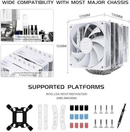 Thermalright Peerless Assassin 120 SE V2 CPU Air Cooler   6 Heat Pipes AGHP GEN 5 0 Technology   1850RPM PWM 120mm Fans  for Intel 1851/1700/115X/1200  AMD AM4/AM5