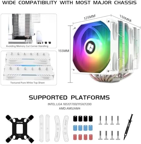 Thermalright Peerless Assassin 120 SE V2 CPU Air Cooler   6 Heat Pipes AGHP GEN 5 0 Technology   1850RPM PWM 120mm Fans  for Intel 1851/1700/115X/1200  AMD AM4/AM5