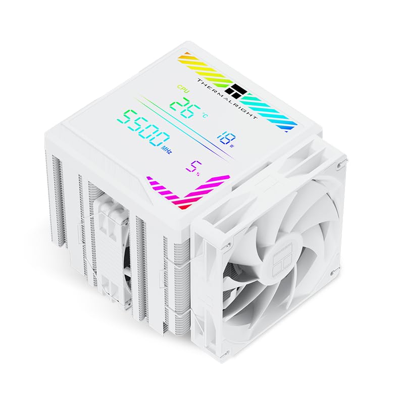 Thermalright Peerless Assassin 140 Digital Black CPU Cooler Air with 6 Heatpipes  Magnetic Display Board Top Cover Heatsink CPU Cooler  for AM4/AM5 and Intel lga1700/1851/1150/1151/1200/2011