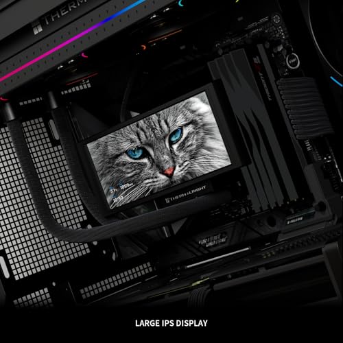 Thermalright Trofeo Vision 360 ARGB Black CPU Liqud Cooler 6 86 inch Magnetic IPS LCD Screen with 2400x1080 Resolution Free to DIY a Variety of Themes Liquid CPU Cooler for AM4/AM5 Intel lga1700/1851