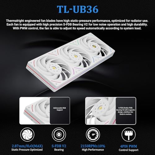 Thermalright Trofeo Vision 360 ARGB Black CPU Liqud Cooler 6 86 inch Magnetic IPS LCD Screen with 2400x1080 Resolution Free to DIY a Variety of Themes Liquid CPU Cooler for AM4/AM5 Intel lga1700/1851