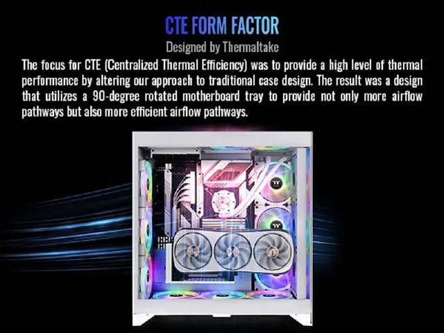 Thermaltake CTE E600 MX Snow Mid Tower E ATX Case with Centralized Thermal Efficiency Design;  3Way Floating GPU Mounting Bracket/ 400mm PCIe4 Riser Cable are all Included; CA 1Y3 00M6WN 00