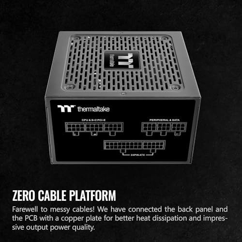 Thermaltake GF1  2024  Fully Modular ATX 750W Power Supply   80 Plus Gold   Ultra Quiet   Zero RPM  PS TPD 0750FNFAGU P