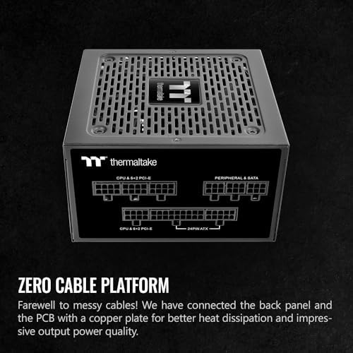 Thermaltake GF1  2024  Fully Modular ATX 850W Power Supply   80 Plus Gold   Ultra Quiet   Zero RPM  PS TPD 0850FNFAGU P