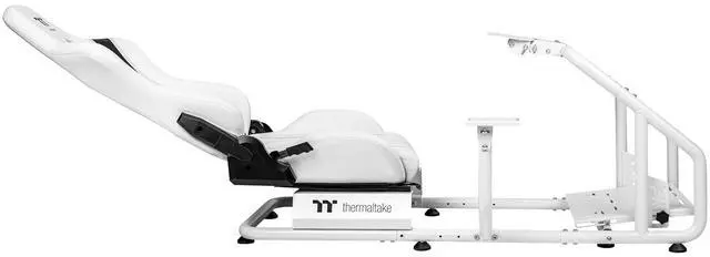 Thermaltake GR300 Racing Simulator Cockpit; Adjustable PVC Seat; Adjustable Pedal & Wheel Mounts; Shifter Mount Included; Compatible with Thrustmaster/Logitech/Thermaltake/Fanatec; GSC R30 CPASWH 01