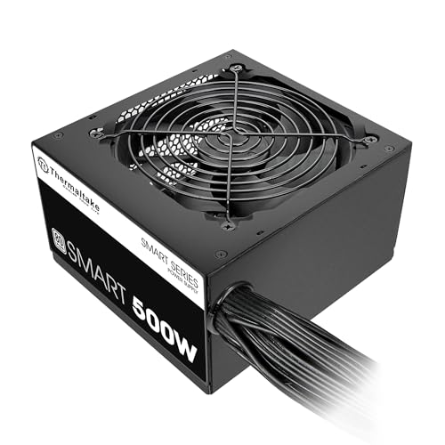 Thermaltake Smart 500W 80  White Certified PSU  Continuous Power with 120mm Ultra Quiet Cooling Fan  ATX 12V V2 3/EPS 12V Active PFC Power Supply PS SPD 0500NPCWUS W