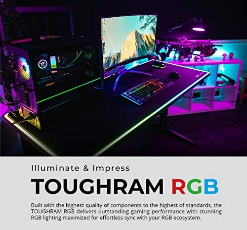 Thermaltake TOUGHRAM RGB White DDR4 3200MHz 16GB  8GB x 2  16 8 Million Color RGB Alexa/Razer Chroma/5V Motherboard Syncable RGB Memory R022D408GX2 3200C16A