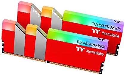 Thermaltake TOUGHRAM RGB White DDR4 3200MHz 16GB  8GB x 2  16 8 Million Color RGB Alexa/Razer Chroma/5V Motherboard Syncable RGB Memory R022D408GX2 3200C16A