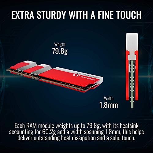 Thermaltake TOUGHRAM RGB White DDR4 3200MHz 16GB  8GB x 2  16 8 Million Color RGB Alexa/Razer Chroma/5V Motherboard Syncable RGB Memory R022D408GX2 3200C16A