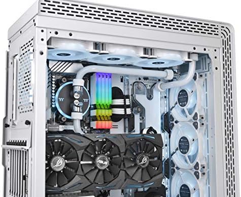 Thermaltake TOUGHRAM RGB White DDR4 3200MHz 16GB  8GB x 2  16 8 Million Color RGB Alexa/Razer Chroma/5V Motherboard Syncable RGB Memory R022D408GX2 3200C16A