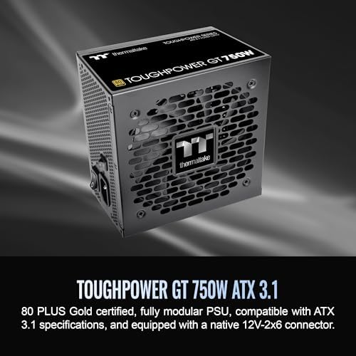 Thermaltake Toughpower GT 850W ATX 3 1 Standard Power Supply; 80 Plus Gold Efficiency; Smart Zero Fan; Native 450W PCIe 5 1 Connector; PS TPT 0850FNFAGU 3; 5 Year Warranty