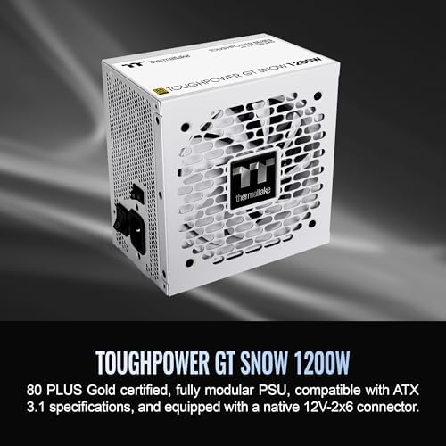 Thermaltake Toughpower GT 850W ATX 3 1 Standard Power Supply; 80 Plus Gold Efficiency; Smart Zero Fan; Native 450W PCIe 5 1 Connector; PS TPT 0850FNFAGU 3; 5 Year Warranty