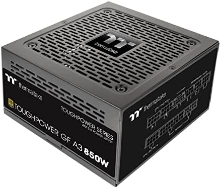 Thermaltake Toughpower GF A3 850W  True 450W 12VHPWR Connectors on PSU & NVIDIA RTX 40 Series  ATX 3 0/PCI E 5 0  80  Gold  SLI/Crossfire Ready Power Supply  PS TPD 0850FNFAGU L  10 Year Warranty
