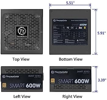 Thermaltake Toughpower GX2 80  Gold 600W SLI/Crossfire Ready Continuous Power ATX 12V V2 4/EPS V2 92 Non Modular Power Supply 5 Year Warranty PS TPD 0600NNFAGU 2