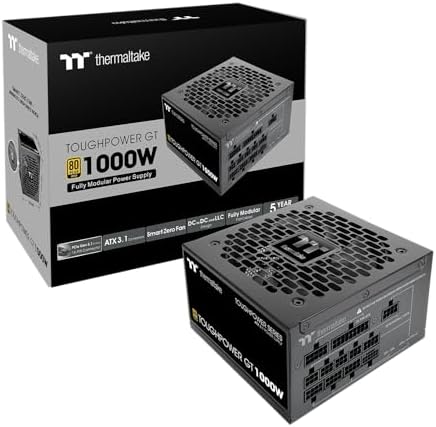Thermaltake Toughpower GT 850W ATX 3 1 Standard Power Supply; 80 Plus Gold Efficiency; Smart Zero Fan; Native 450W PCIe 5 1 Connector; PS TPT 0850FNFAGU 3; 5 Year Warranty