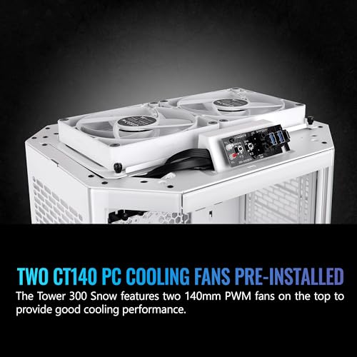 Thermaltake Carcasa Tower 300 Snow Micro-ATX; ventilador CT de 0.079 x 5.512 in incluido; soporta radiador de hasta 16.535 in; kit de soporte de chasis opcional que permite visualización horizontal;