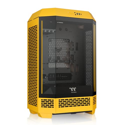 Thermaltake Carcasa Tower 300 Bumblebee Micro-ATX; ventilador CT de 0.079 x 5.512 in incluido; soporta radiador de hasta 16.535 in; kit de soporte de chasis opcional que permite visualización