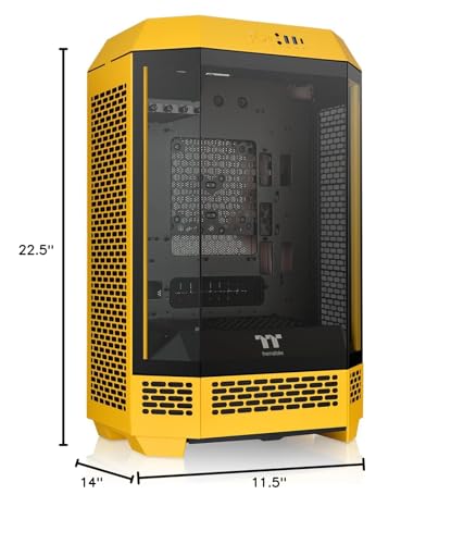 Thermaltake Carcasa Tower 300 Bumblebee Micro-ATX; ventilador CT de 0.079 x 5.512 in incluido; soporta radiador de hasta 16.535 in; kit de soporte de chasis opcional que permite visualización