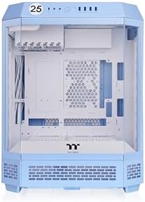 Thermaltake Tower 600 Hydrangea Blue Mid Tower ATX Case; 3 Tempered Glass Panels; Hidden Connector Motherboard Support; Rotational PCI e Slots; CA 1Z1 00MFWN 00; 3 Year Warranty
