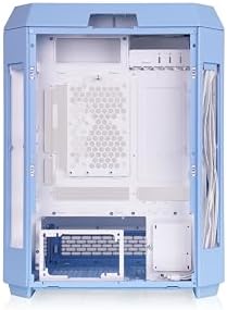 Thermaltake Tower 600 Hydrangea Blue Mid Tower ATX Case; 3 Tempered Glass Panels; Hidden Connector Motherboard Support; Rotational PCI e Slots; CA 1Z1 00MFWN 00; 3 Year Warranty