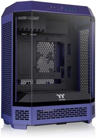 Thermaltake Tower 600 Hydrangea Blue Mid Tower ATX Case; 3 Tempered Glass Panels; Hidden Connector Motherboard Support; Rotational PCI e Slots; CA 1Z1 00MFWN 00; 3 Year Warranty
